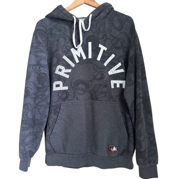 Primitive Kraken Hooded Sweatshirt Top Small All Over Print Skater Streetwear - Picture 1 of 13